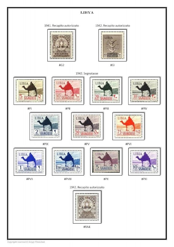 Italian Colonies and Territories 1893-1960 PDF(DIGITAL) STAMP ALBUM PAGES