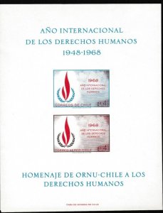 Chile # C297a, Human Rights Souvenir Sheet. Mint NH, 1/2 Cat.