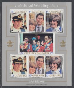 Guernsey 226a Royal Wedding Souvenir Sheet MNH VF