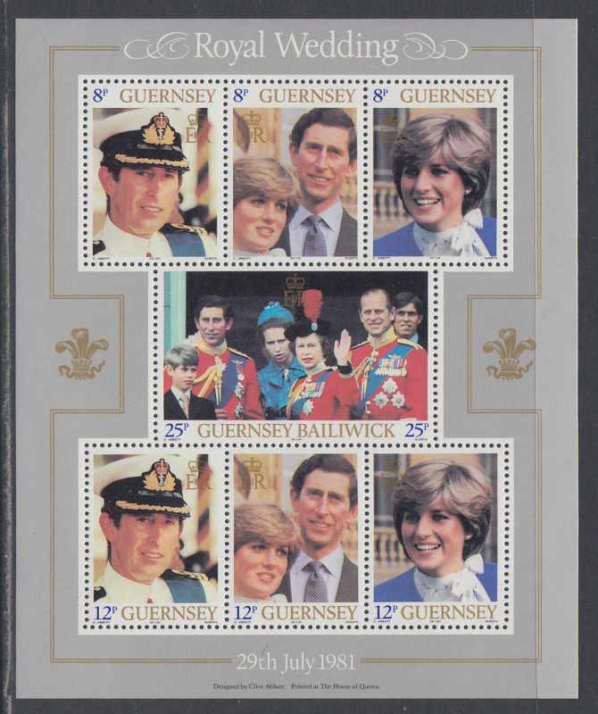 Guernsey 226a Royal Wedding Souvenir Sheet MNH VF