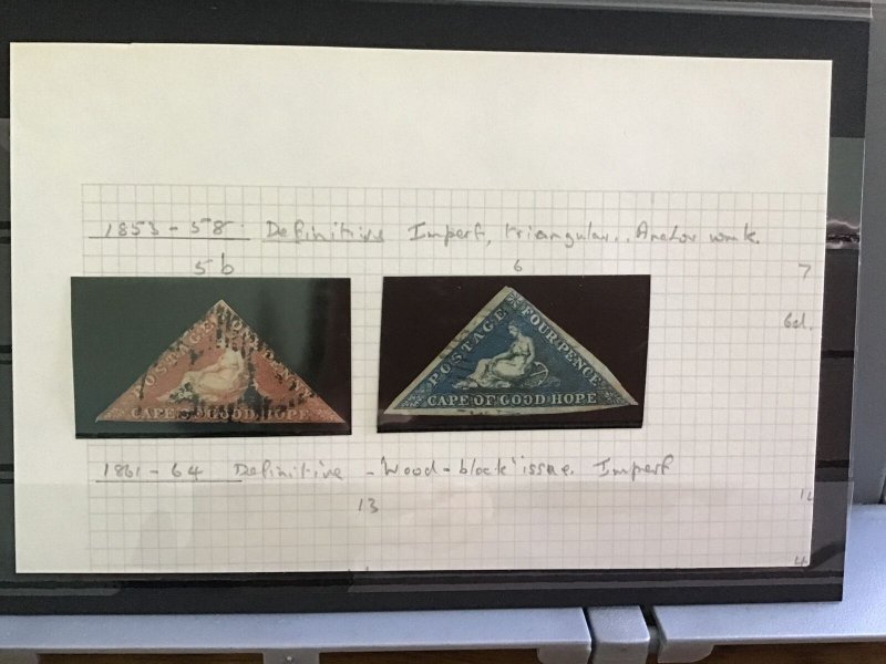 Cape of Good Hope Triangle 1853-1858 used  stamps   R29502