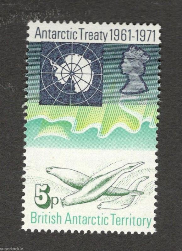 1971 British Antarctic Territory #41 MH stamp Antarctic Treaty 1961-1971