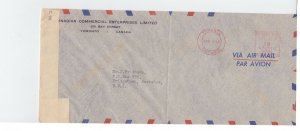 10c per 1/4 ounce airmail to BARBADOS meter censored Canada cover