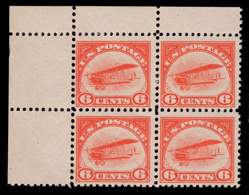 US STAMPS #C1 AIRMAIL CORNER BLOCK MINT OG NH POST OFFICE FRESH LOT #84525*