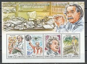 Guinea Bissau, 2015 issue. Albert Einstein sheet.
