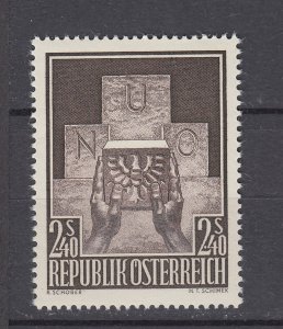 J29471, 1956 austria set of 1 mh #610, u.n.