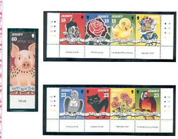 Jersey Sc 694-02 1995 Greetings  stamps mint NH