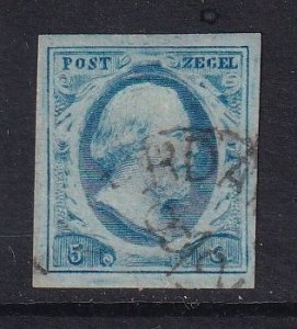 Netherlands #1  used  1852  King William III  5c