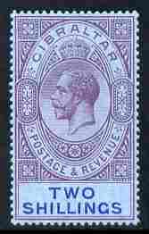 Gibraltar 1921-27 KG5 Script CA 2s reddish-purple & b...