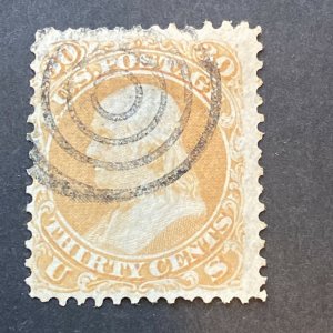 US Stamps - SC# 71 - Used - Bullseye Cancel - SCV = $225.00