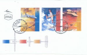 ISRAEL 2013 100 YEARS OF AVIATION IN ERETZ ISRAEL SET OF 3 STAMPS ON FDC 