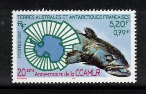 FRENCH ANTARCTIC 2001 Conservation Commission; Scott 293, Yvert 307; MNH