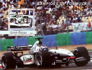 GUINEA BISSAU - 2003 -  Formula 1 Champions - Perf Souv Sheet -Mint Never Hinged