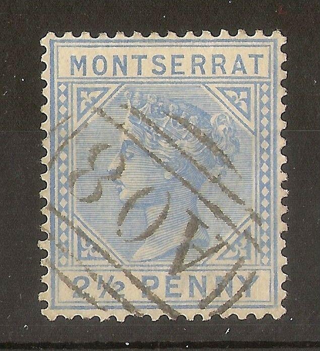 Montserrat 1885 QV 2.5d SG10 Fine Used Cat£21