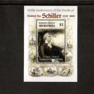 Micronesia 2005 - Friedrich Von Schiller - Souvenir Stamp Sheet Scott #640 - MNH