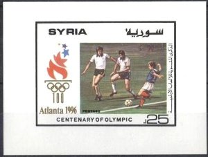 Syria 1996 MNH Stamps Souvenir Sheet Scott 1361 Sport Olympic Games Football Soc