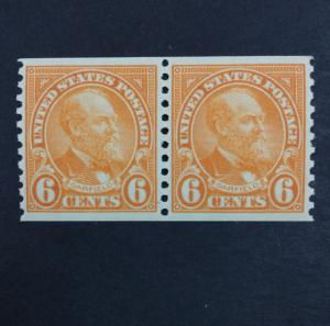 US #723 COIL PAIR MINT OG NH VF/XF $50 LOT #5646