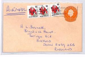 AUSTRALIA Melbourne Uprated Stationery Commercial Airmail Cover 1978 BR249