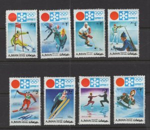 Ajman  #1107-14 (1971 Sapporo Winter Olympics set) VFMNH CV €3,20