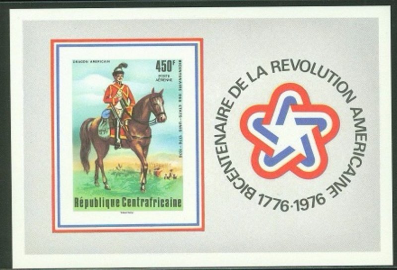 1976 Central African Republic 412/B10b 200 years of independence for America 30,
