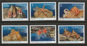 CURACAO #362-7 MARINE LIFE MNH