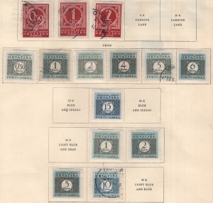 CROATIA, MINT HINGED & USED COLLECTION ON  7 PAGES