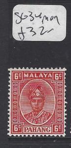 MALAYA PAHANG  (PP2612B)  SULTAN  6C  SG 34   MOG 