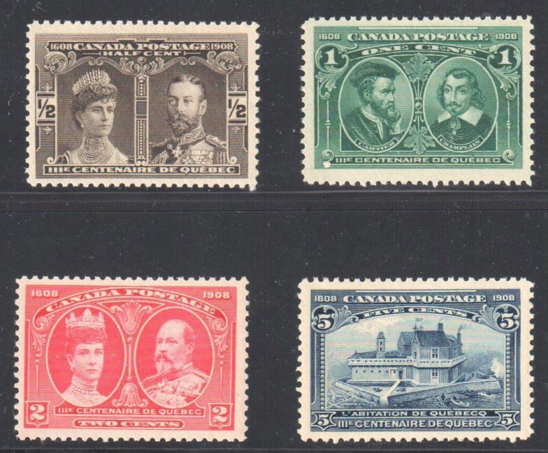 Canada #96 to 103 Mint Fine to XF NH Set C3,060.00 Quebec Tercentenary Issue