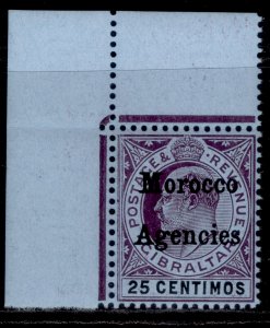 MOROCCO AGENCIES EDVII SG27, 25c purple & black/blue, NH MINT. Cat £70. WMK MULT