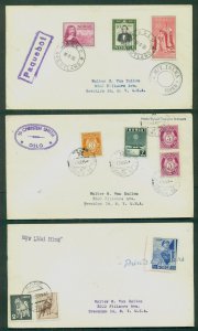 NORWAY 1954/6, Group of 3 diff SHIP/PAQUEBOT covers, VF