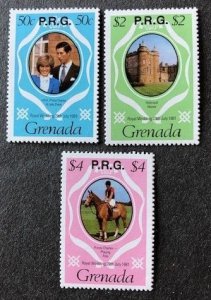 Grenada 011,014,016 MNH PRG Overprint