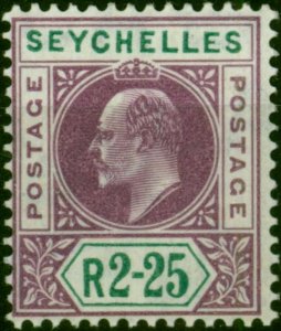 Seychelles 1906 2R25 Purple & Green SG70 Fine & Fresh LMM