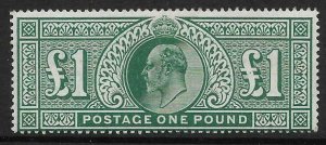 Sg 320 1911 £1 Deep Green Somerset House UNMOUNTED MINT