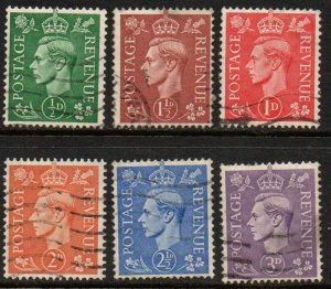 Great Britain Sc #258-263 Used