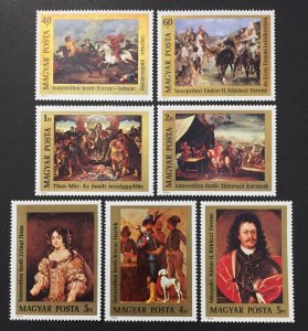 Hungary 1976 #2411-7, Paintings, MNH.