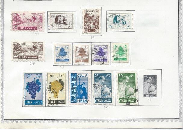 Lebanon '50//'60 issues. Mounted collection on album pages [M/U]