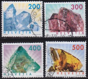 SCHWEIZ SWITZERLAND [2002] MiNr 1808-09,44-45 ( O/used ) [02] Mineralien