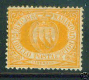 San Marino Scott 4 MH* 1894 stamp CV $160