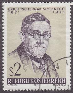 Austria 913 Dr. Erich Tschermak Seysenegg, Botanist 1971