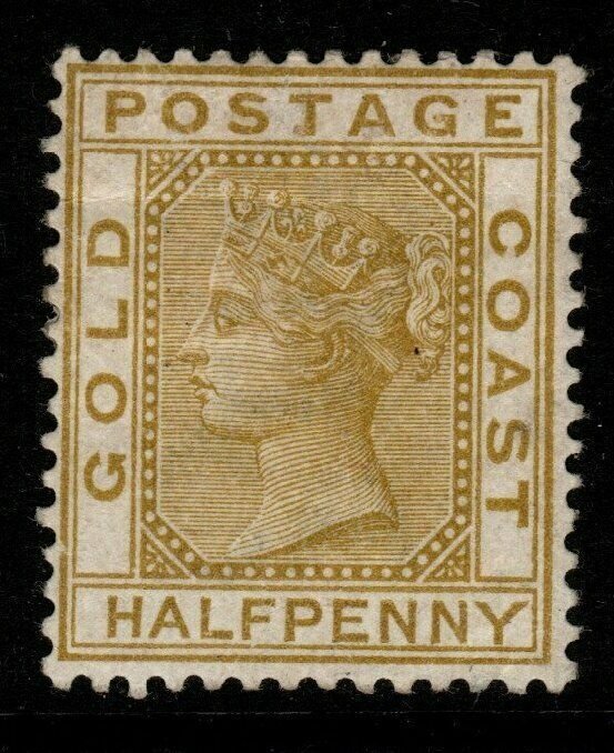 GOLD COAST SG9 1882 ½d YELLOW-OLIVE MTD MINT