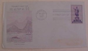 US FDC HAWAII 1937 OCT.18 GRIMSLAND CACHET