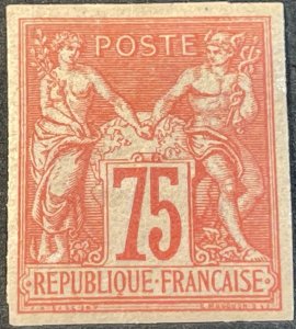 FRANCE # 75a--MINT/HINGED---IAI---SINGLE---CARMINE---1876-78