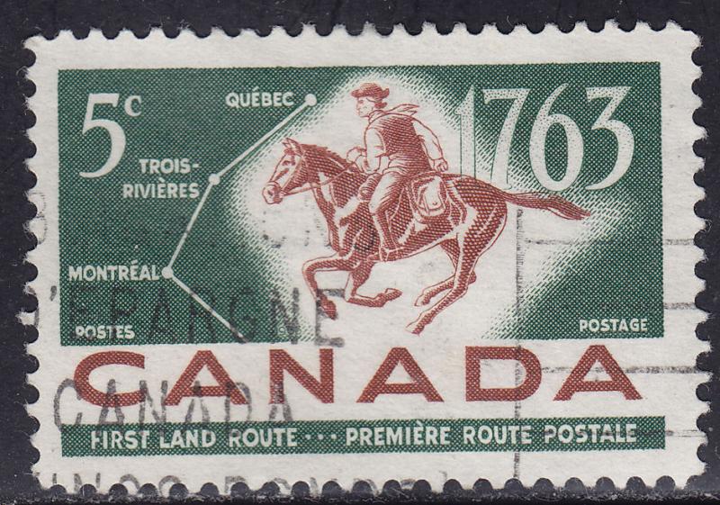 Canada 413 French-Canadian Pony Express 5¢ 1963