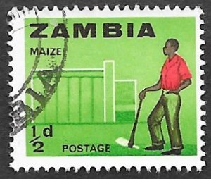 Zambia Scott #4 1/2p ‭Farmer and Silo (1964) Used