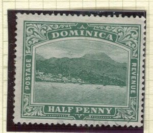 DOMINICA; 1912 early Pictorial issue fine used Shade of 1/2d. value