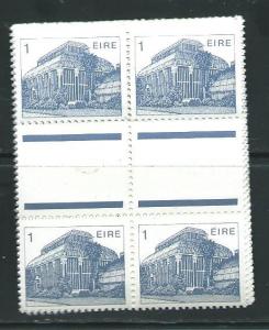 Ireland #537  1p Building Gutter Block of 4 (MNH) CV$1.20