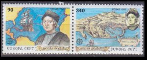 1992 Greece 1802-03Paar Europa Cept / Ships with sails 9,00 €