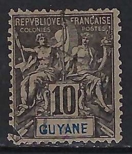 French Guiana 37 USED FAULTY Y295-1