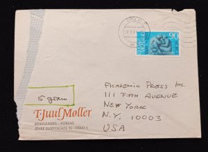 C) 1969. NORWAY. AIRMAIL ENVELOPE SENT TO USA. 2ND CHOICE