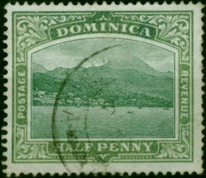 Dominica 1907 1/2d Green SG37 Fine Used